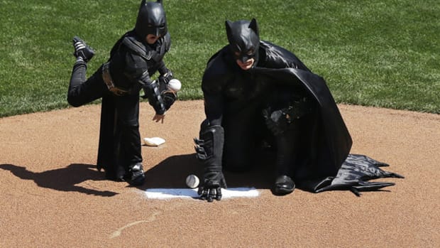 Batkid Makes AT&T Park Safe for Baseball!