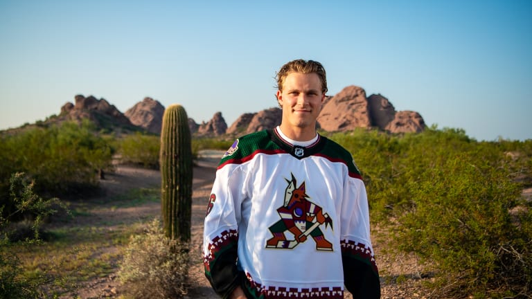 Arizona Coyotes Defenseman Jakob Chychrun Reels in Forwards On the Ice, Fish on the Pond