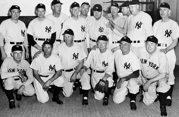 Yankees' 27 World Championships - 1 - 1923 (during 1948 reunion)
