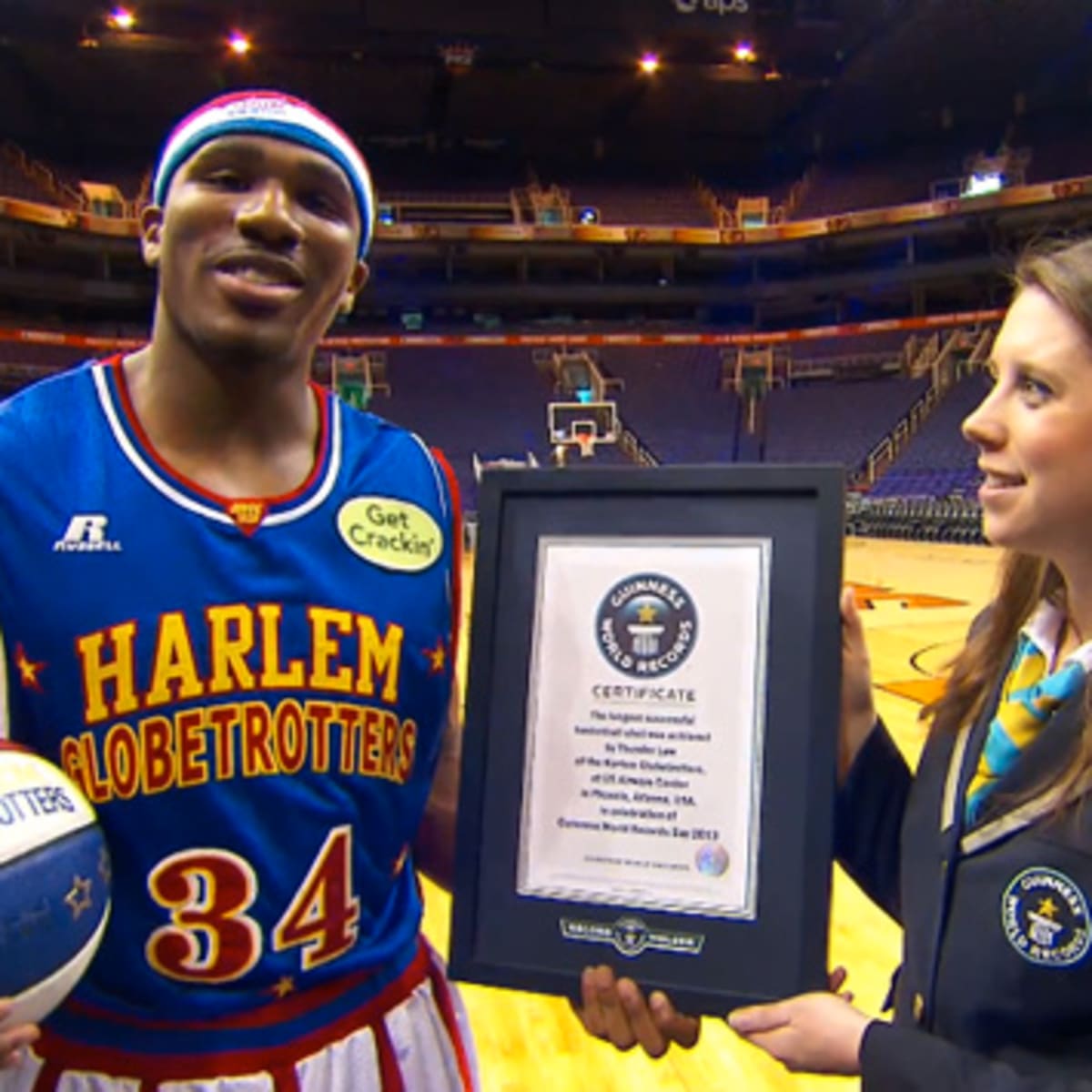 Harlem Globetrotter Sets Guinness World Record For Longest Shot