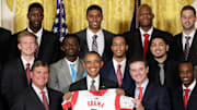 President Obama Welcomes NCAA Champs Louisville to White House