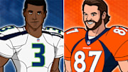 Russell Wilson and Eric Decker Get Animated