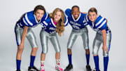 Brec Bassinger Shows the Boys How Football is Played