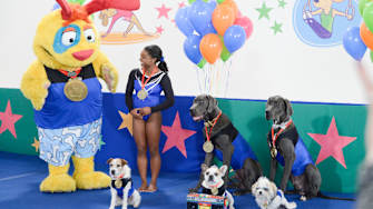 Simone Biles Has New Canine Co-Stars