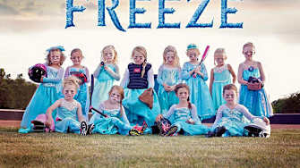 Frozen-Inspired Softball Team Means Business!