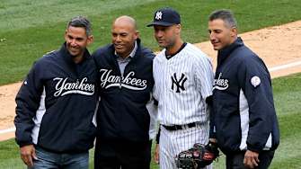 Core Four Joins Derek Jeter for the Captain's Last Opening Day