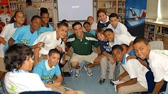 New York Jets QB Mark Sanchez Urges Kids to Eat Right and Exercise