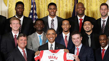 President Obama Welcomes NCAA Champs Louisville to White House