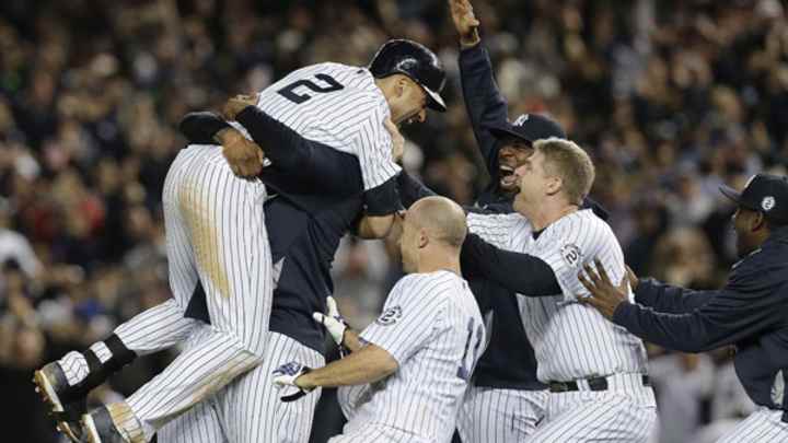 Derek Jeter Walks Off in Final Game at Yankee Stadium Derek Jeter Walks Off in Final Game at Yankee Stadium