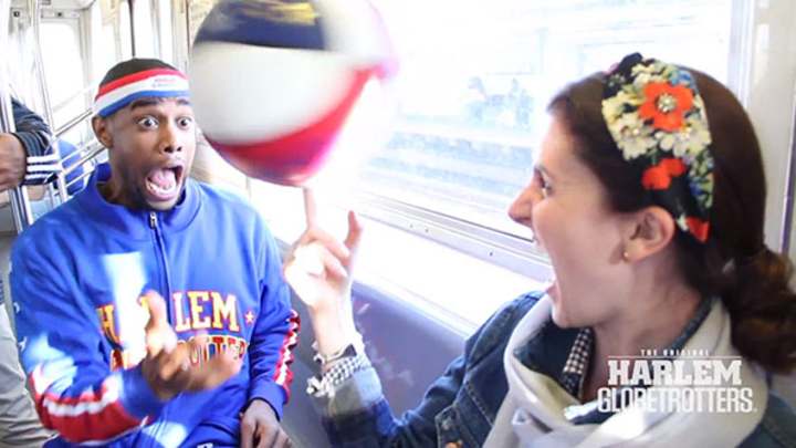 Harlem Globetrotters Take Over NYC Subway