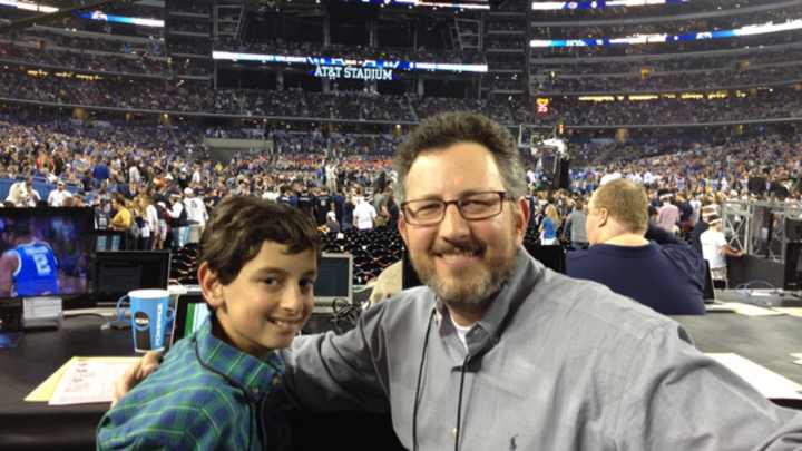 Two Generations of Journalists Experience Final Four Together