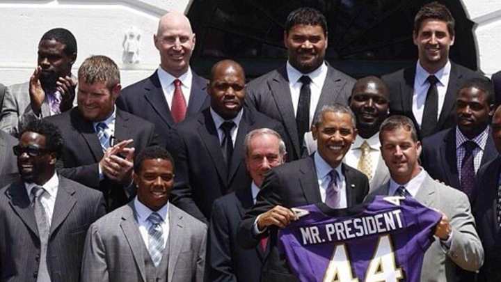 Ravens Congratulated by President Obama at White House Ravens Congratulated by President Obama at White House