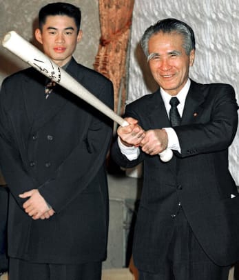 Ichiro Suzuki and Japan's Prime Minister Tomiichi Murayama