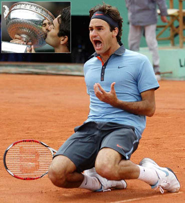Famous Sports Breakthroughs - 1 - Roger Federer wins the French Open (2009)