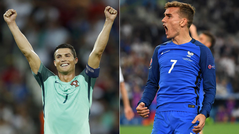 France vs Portugal: Euro final features Griezmann, Ronaldo ...