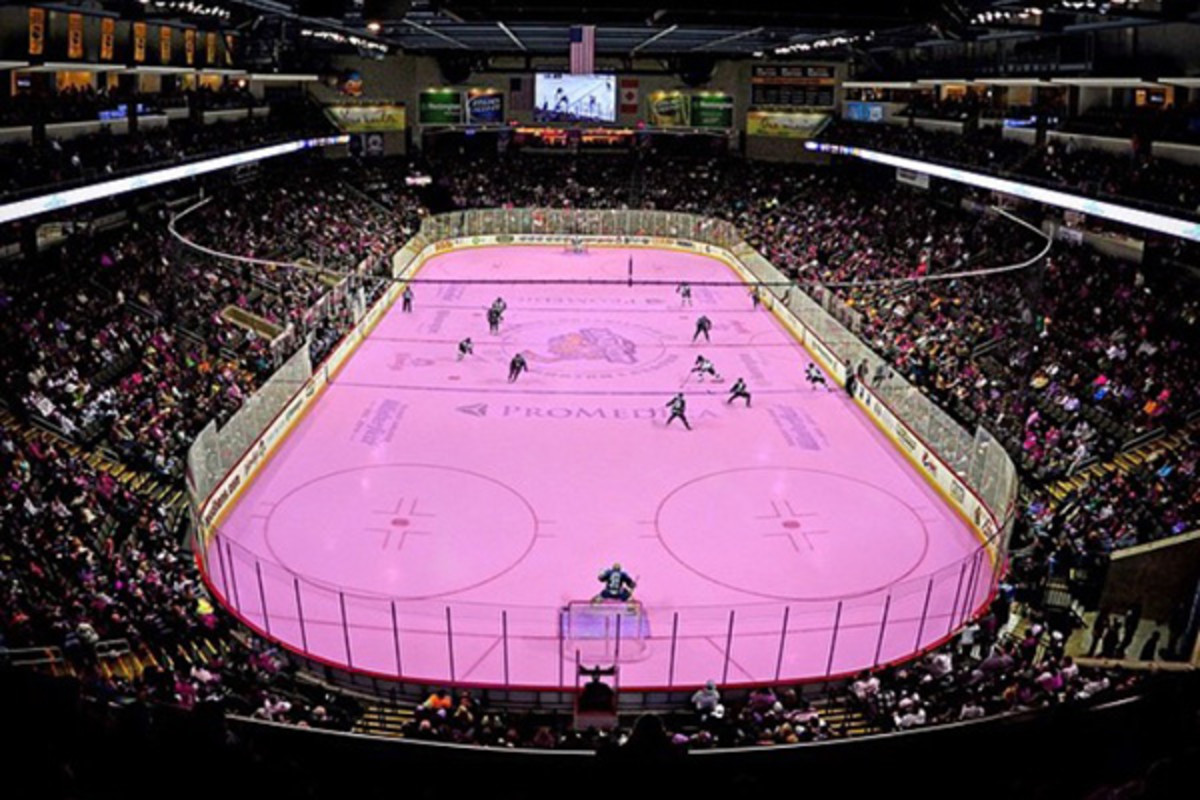 toledo walleye pink in the rink