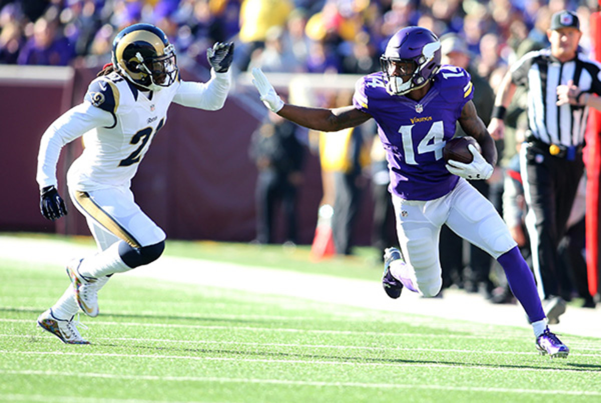 fantasy football 2015 risers and sliders stefon diggs