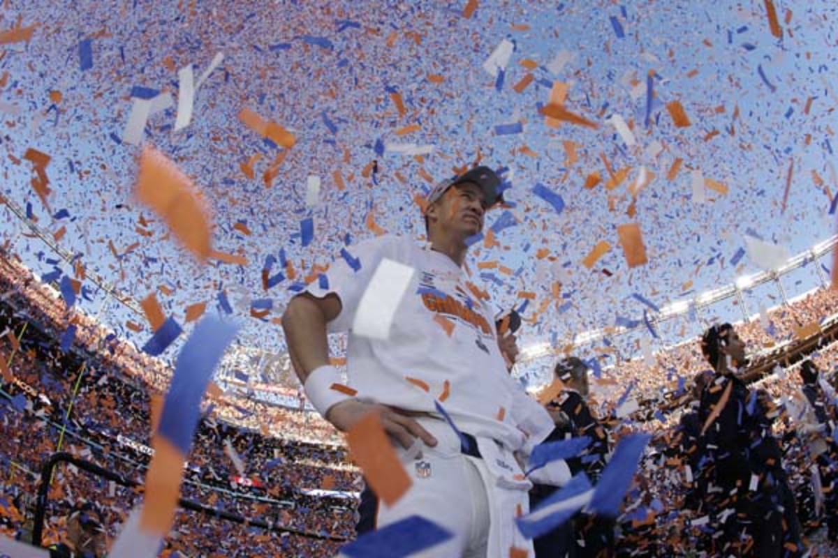 afc championship denver broncos peyton manning confetti