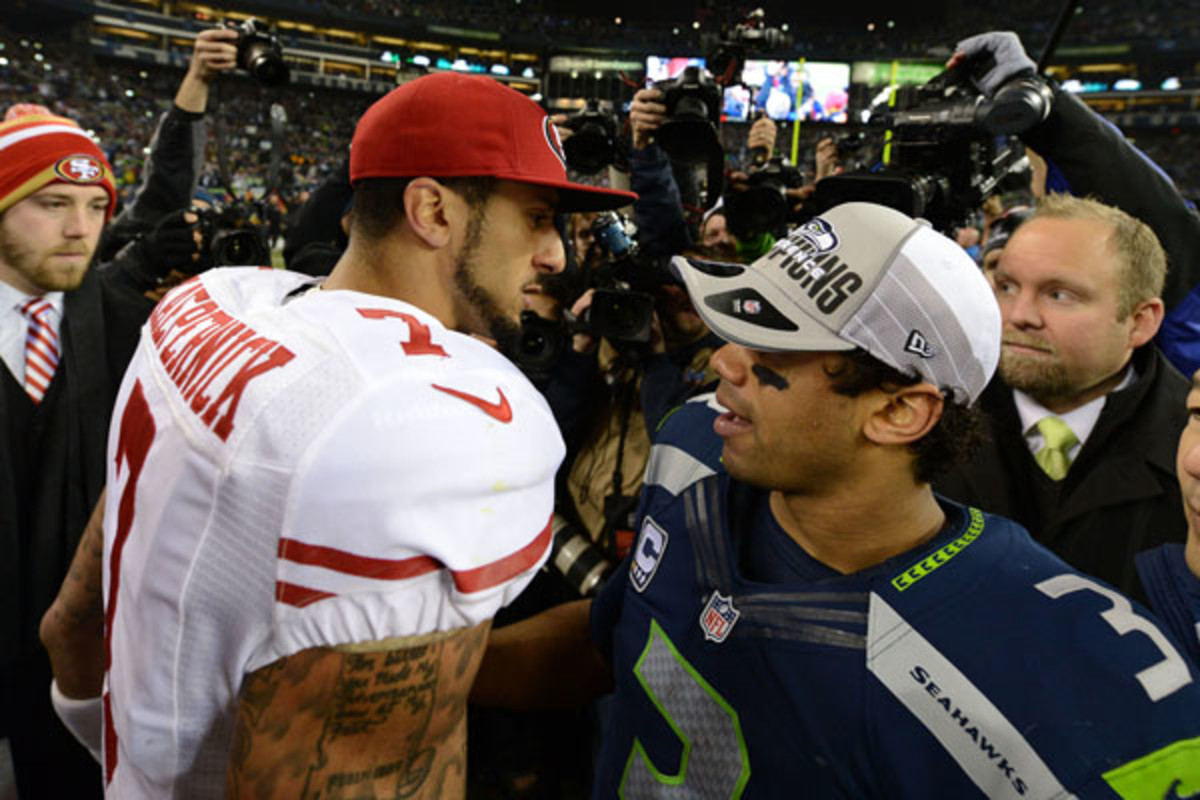 nfc championship seattle seahawks russell wilson colin kaepernick