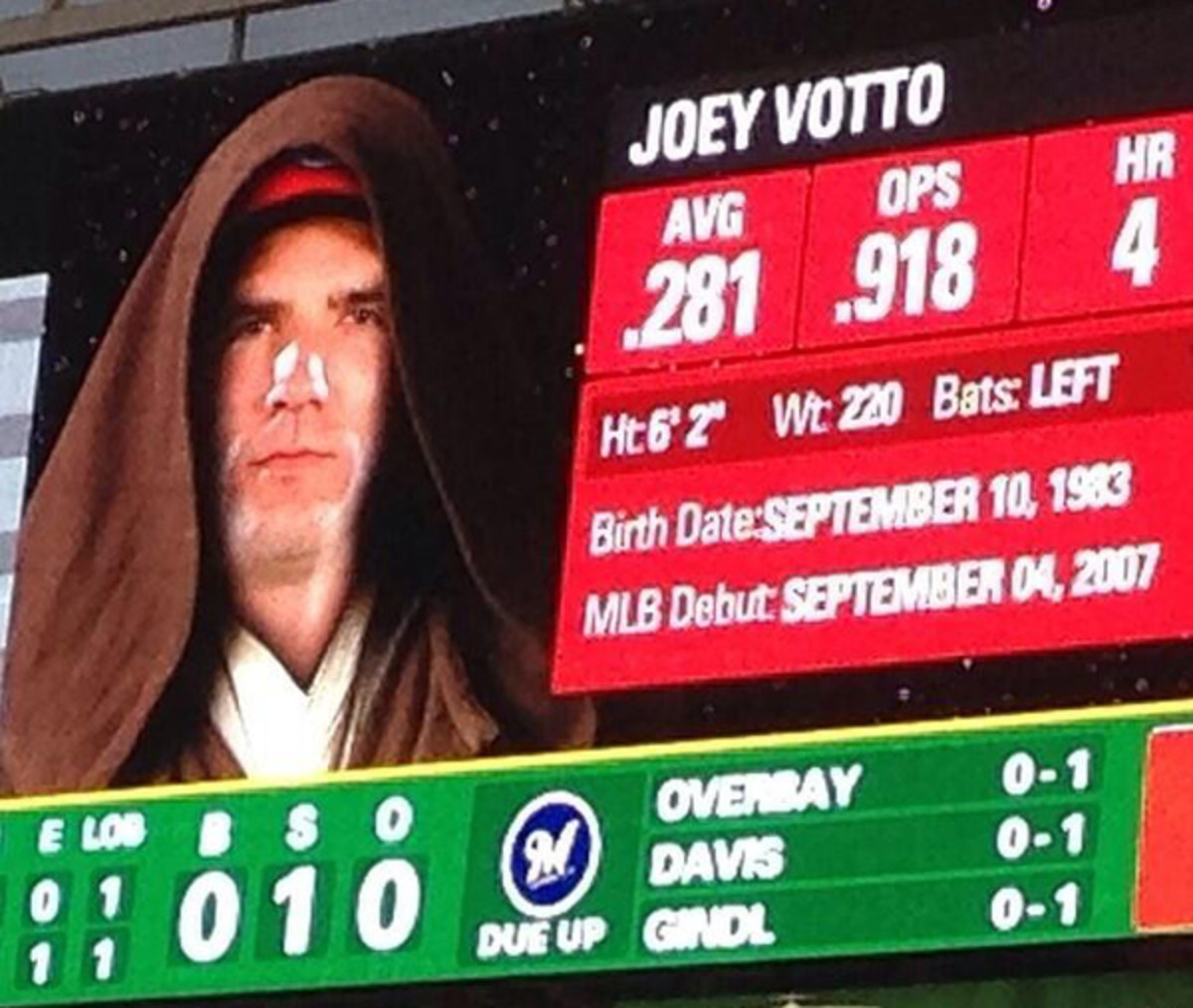 star wars baseball 2014 joey votto reds scoreboard