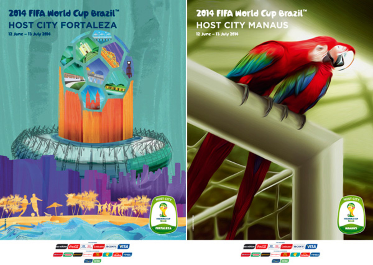 2014 world cup host cities posters