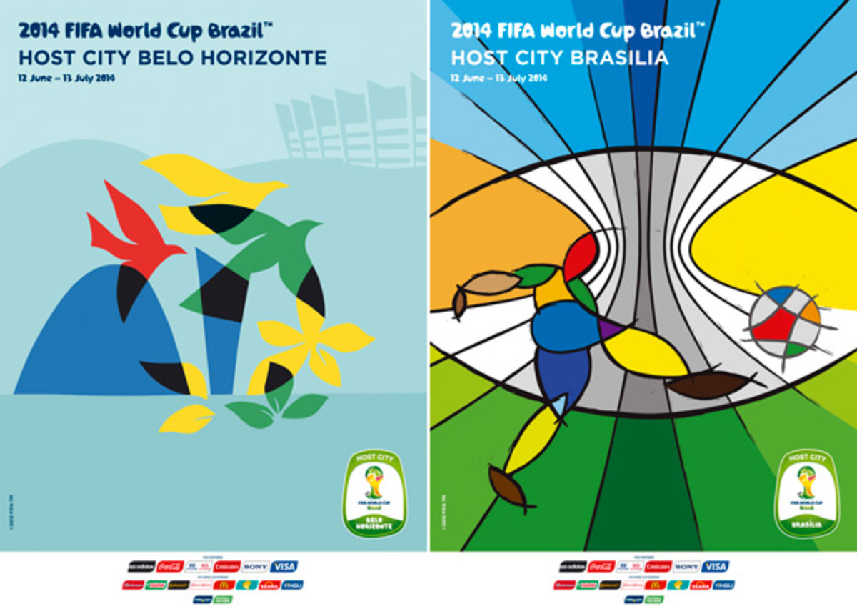 2014 world cup host cities posters