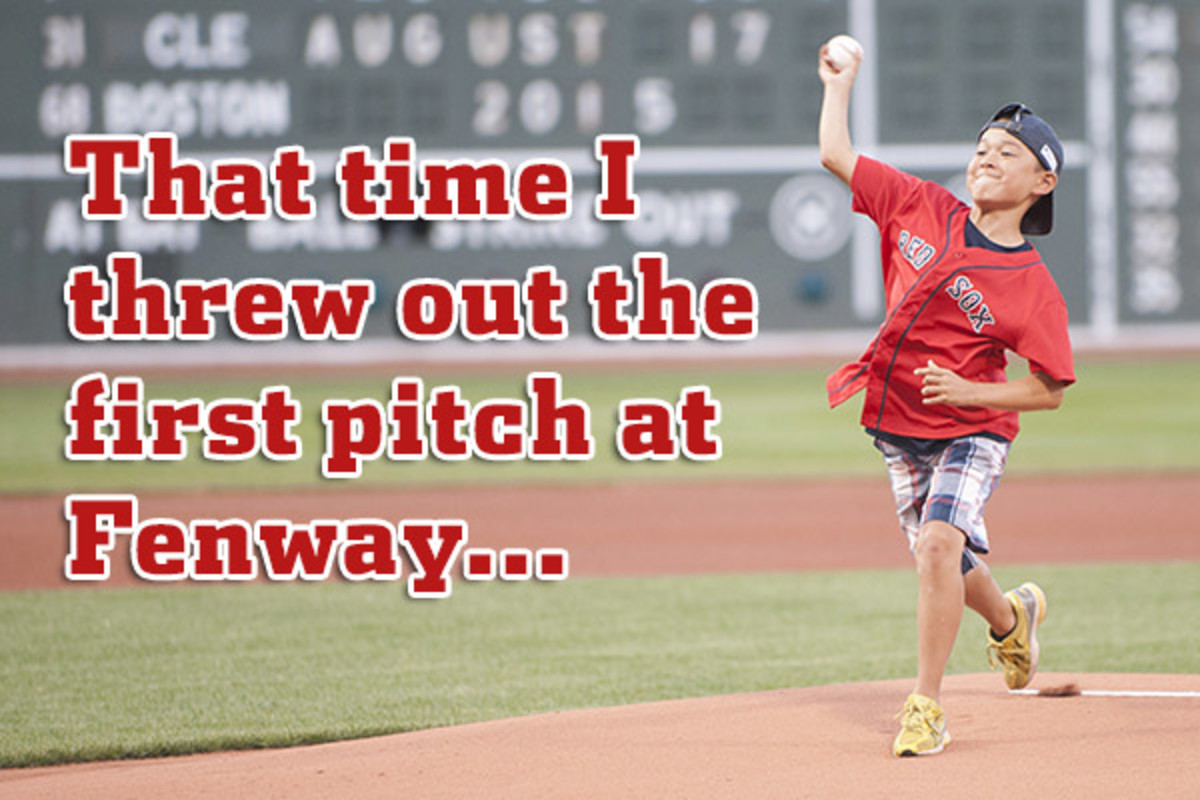 kid reporter first pitch fenway park boston red sox