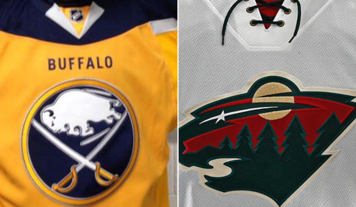 new sabres and wild jerseys