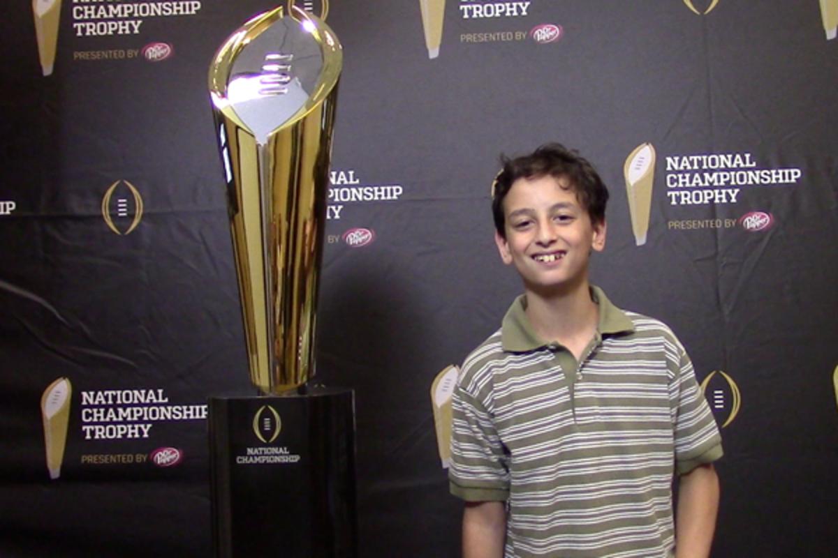 national championship trophy college football