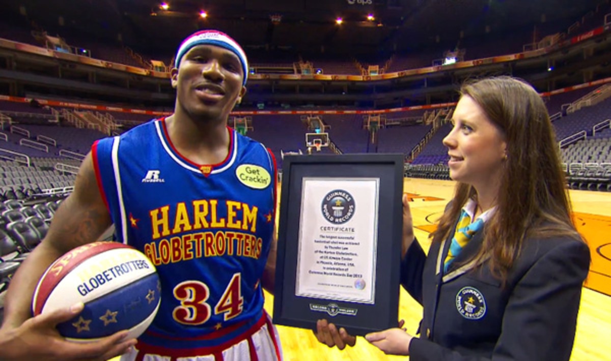 harlem globetrotters guinness world records day longest shot