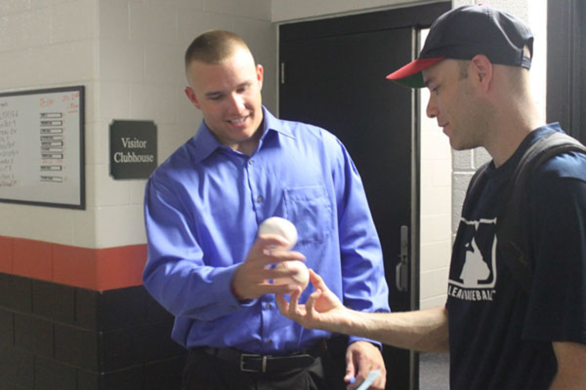 SI Kids zack hample baseball magnet mike trout