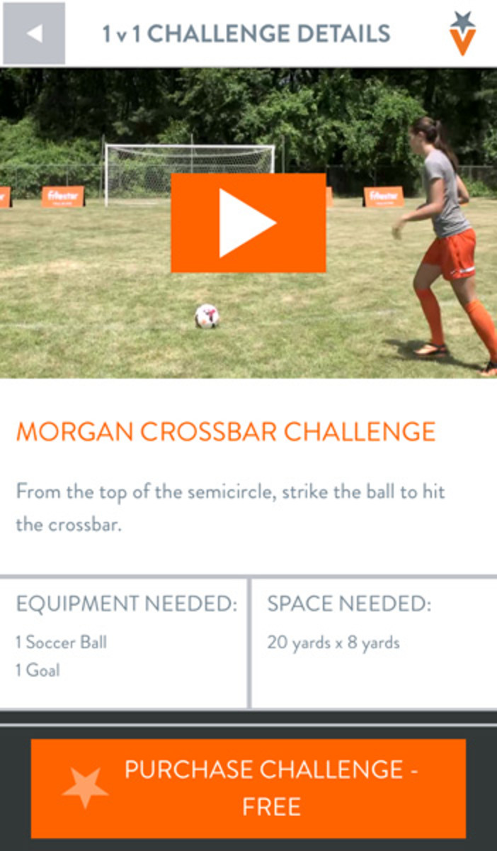 fivestar soccer training app alex morgan screenshot