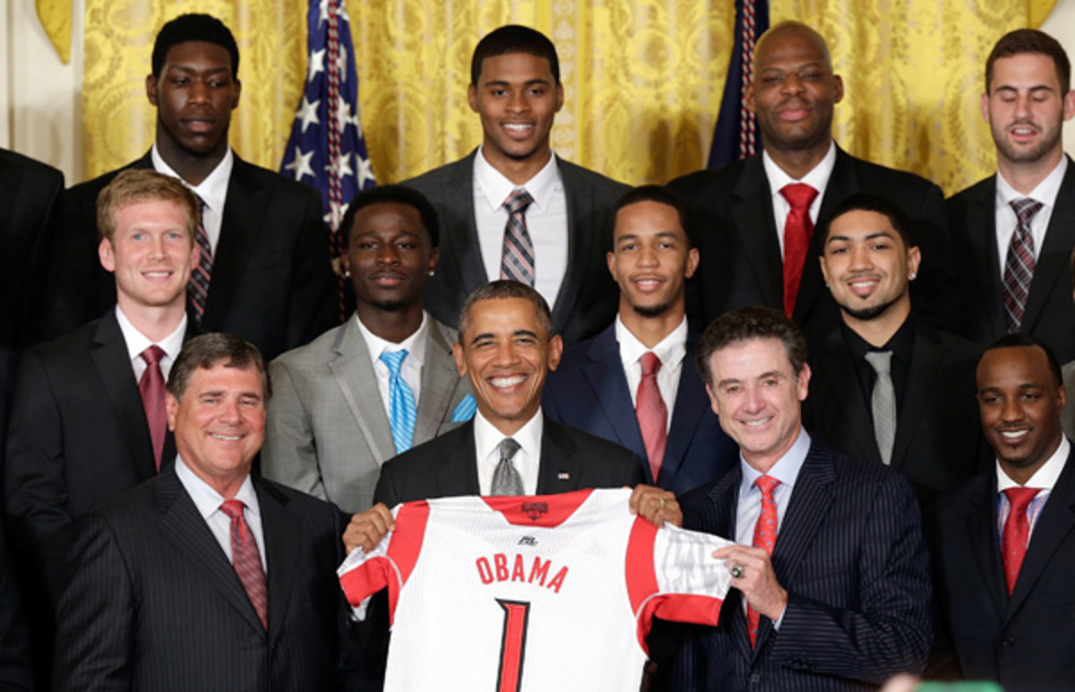 barack obama white house louisville cardinals ncaa basketball rick pitino