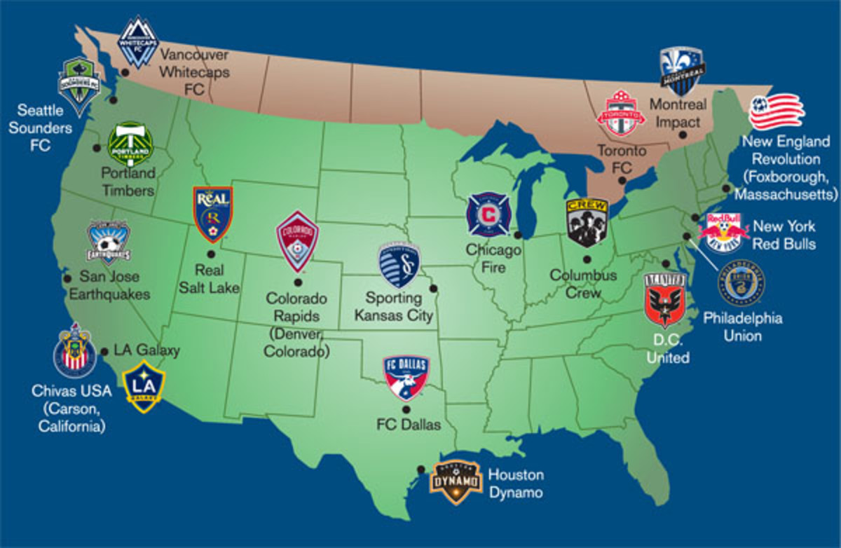 major league soccer 2014 preview map