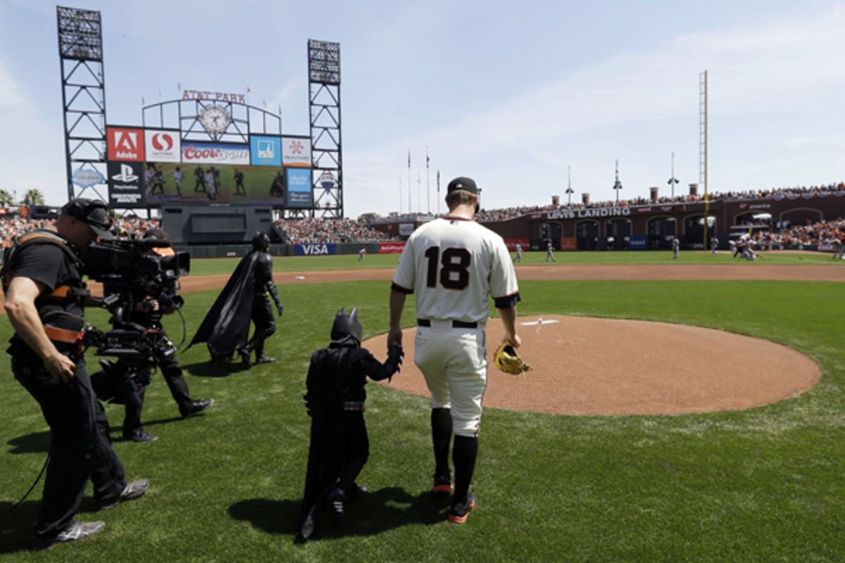 batkid san francisco giants matt cain first pitch