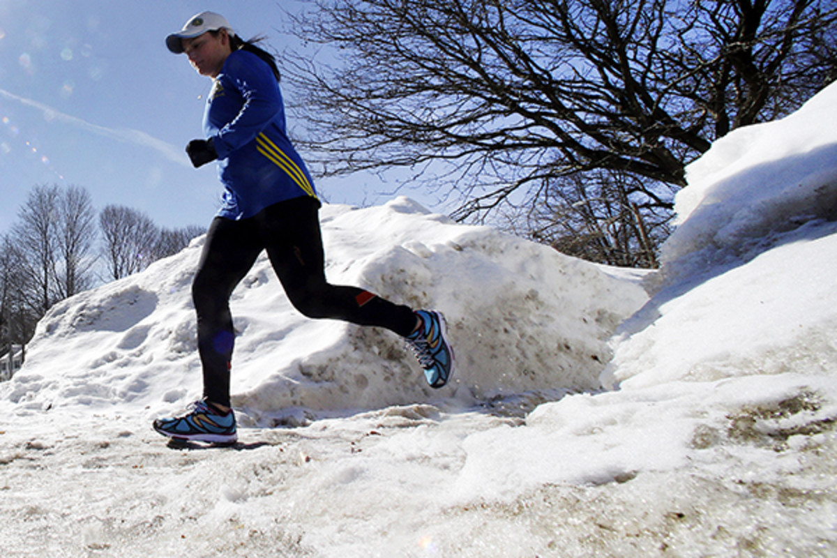 boston marathon training snow