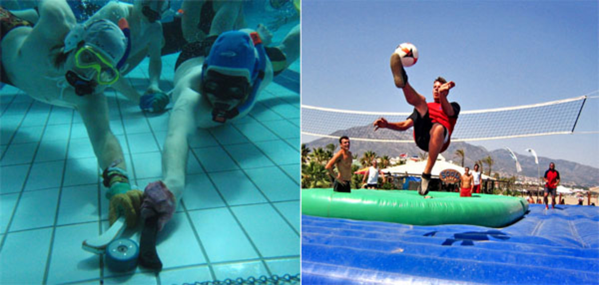 underwater hockey bossaball weird summer sports