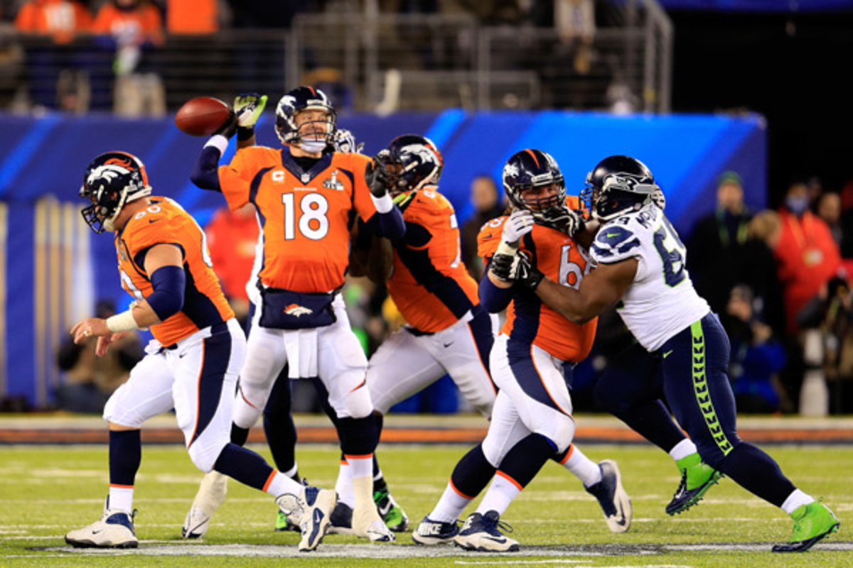 seattle seahawks super bowl xlviii denver broncos peyton manning fumble