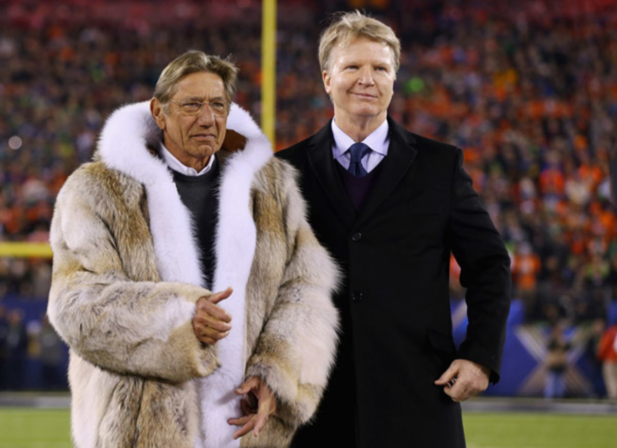 seattle seahawks super bowl xlviii phil simms joe namath cointoss