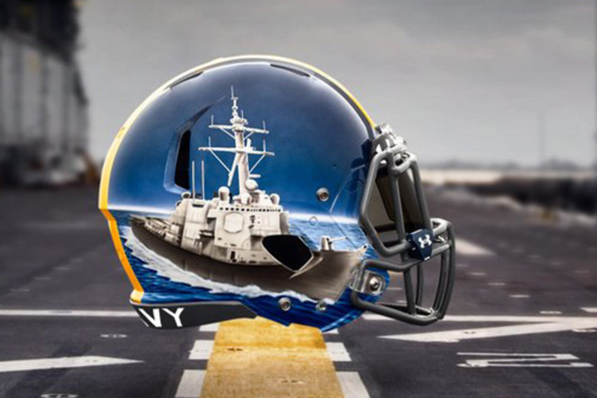 navy midshipmen fleet helmets defensive backs