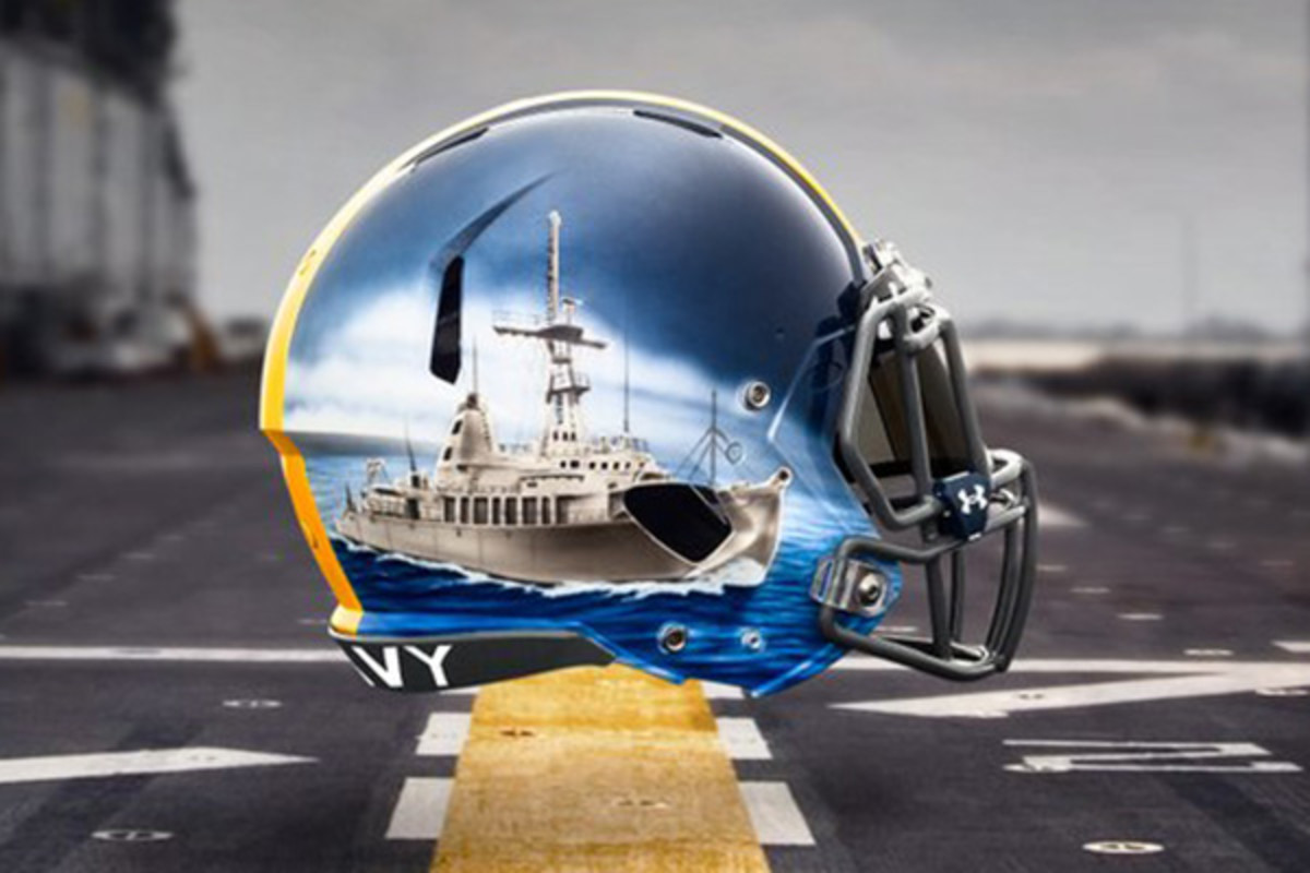 Navy Football Helmet