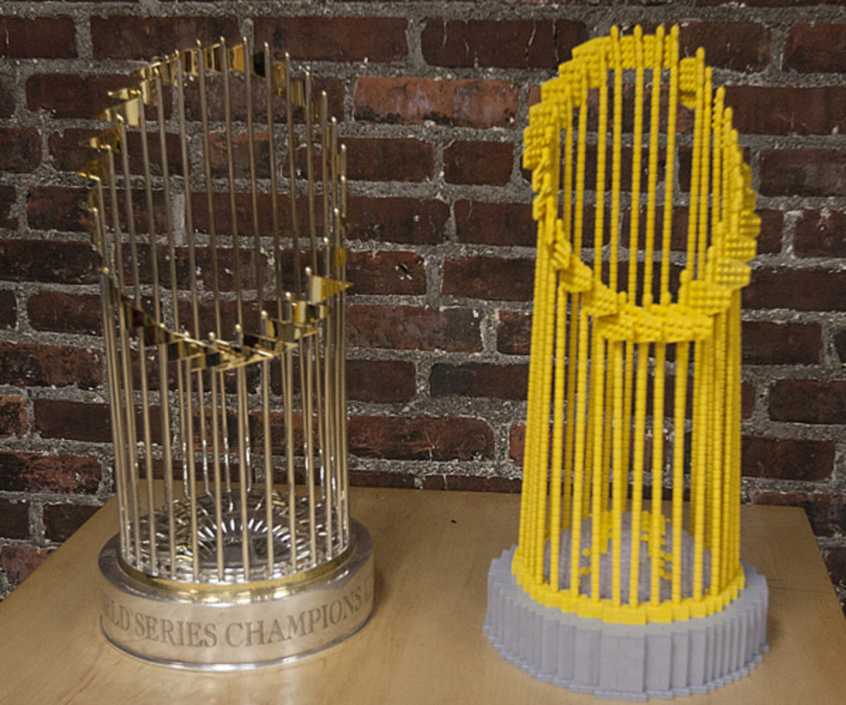 world series trophy legos boston