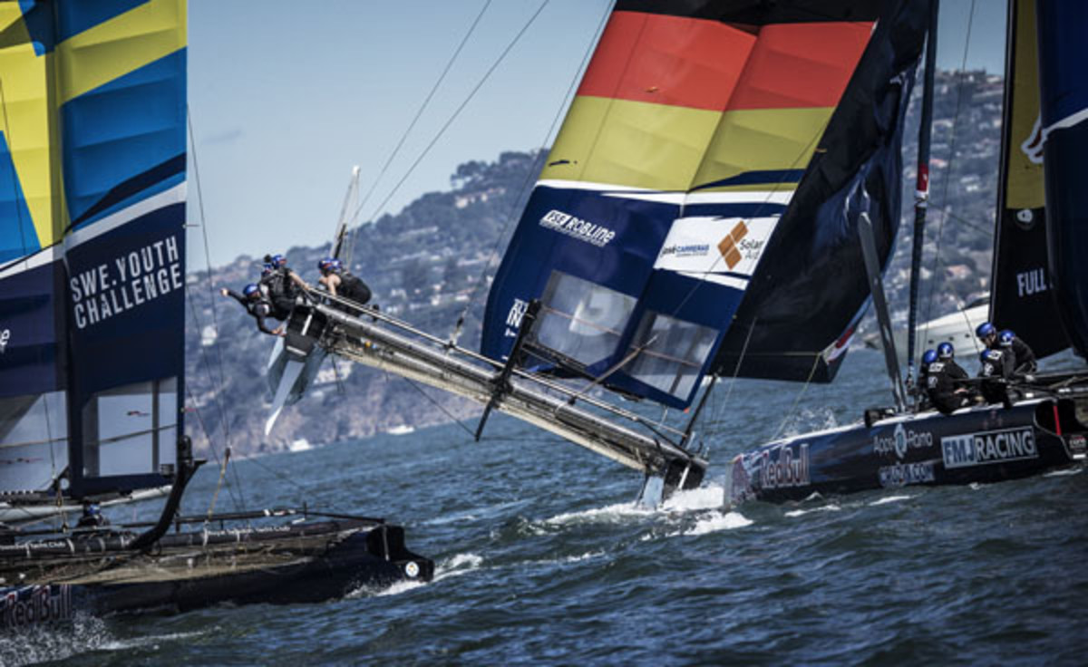 red bull youth america's cup action