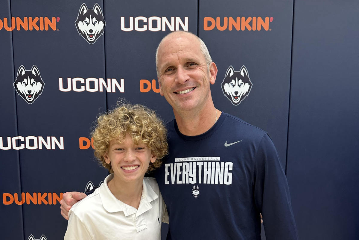 Kid Reporter Cillian Johnson and UConn coach Dan Hurley